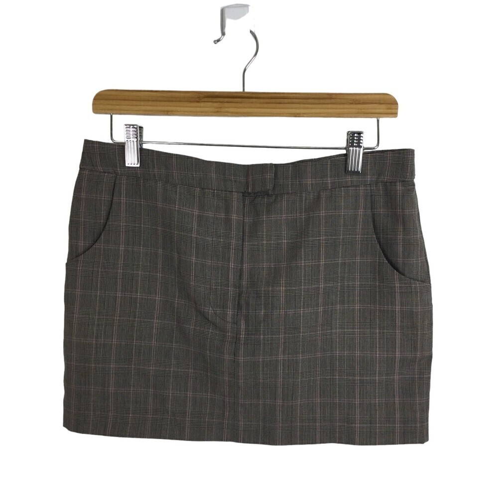 Stella Mccartney Polyester Blend Checkered Mini Skirt Gray Size 40